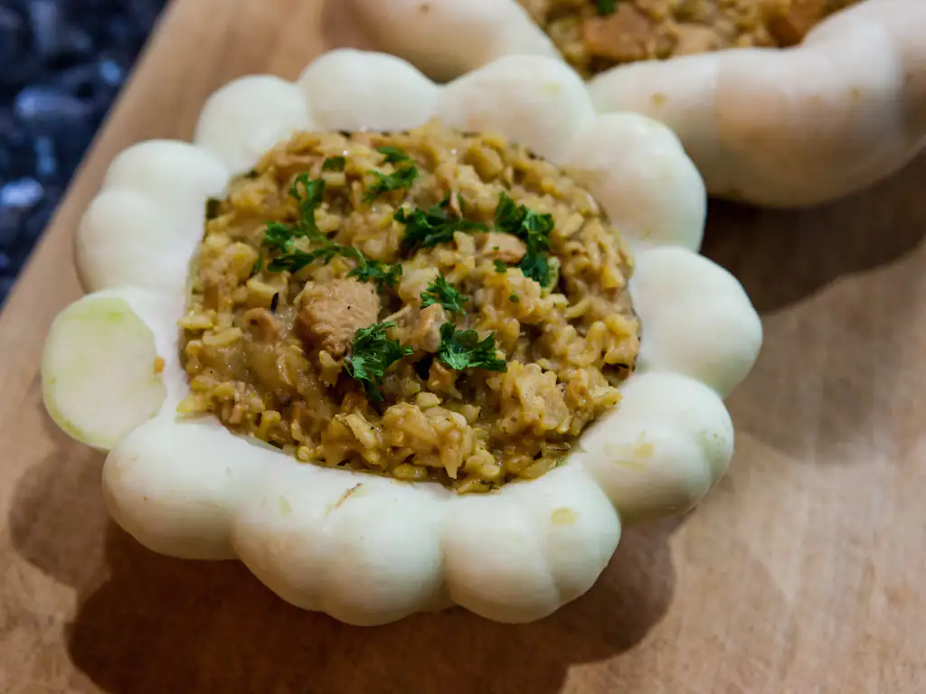 fricassée de dinde en pâtisson