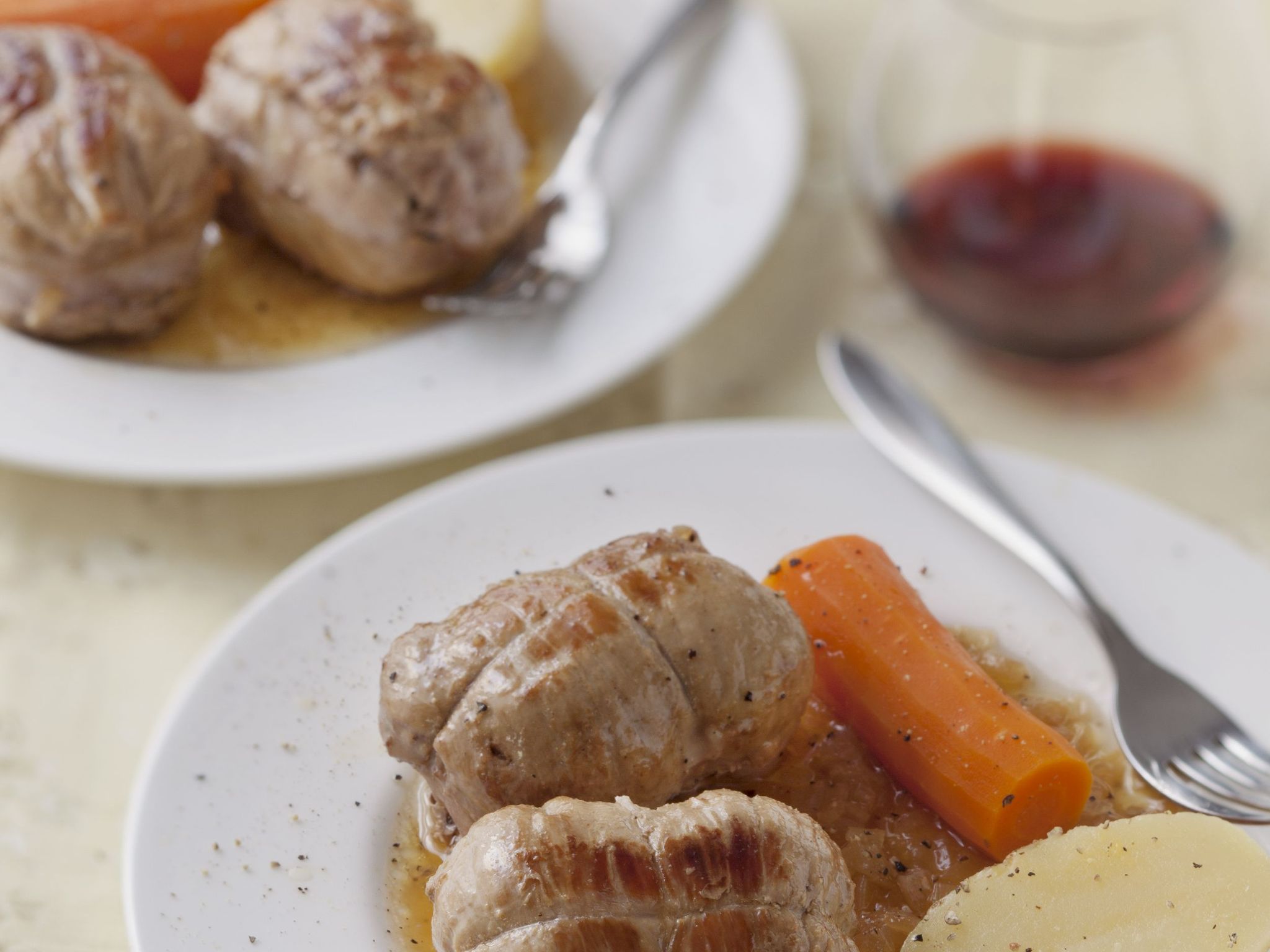 Paupiettes de veau au vin blanc
