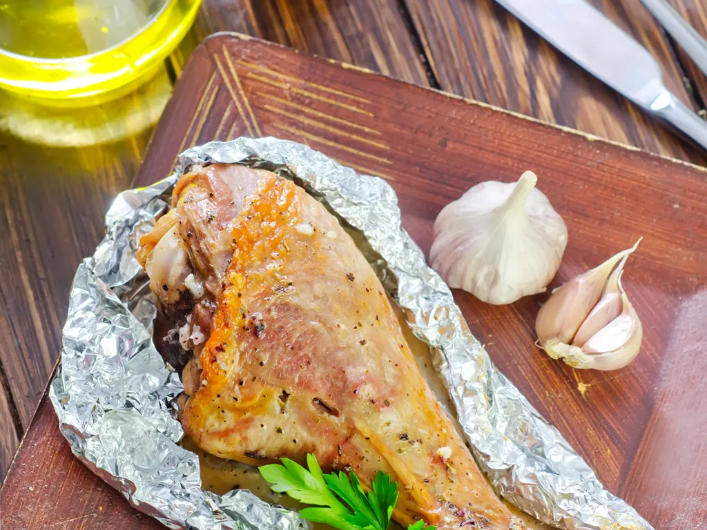 cuisses de poulet à l'ail et au thym