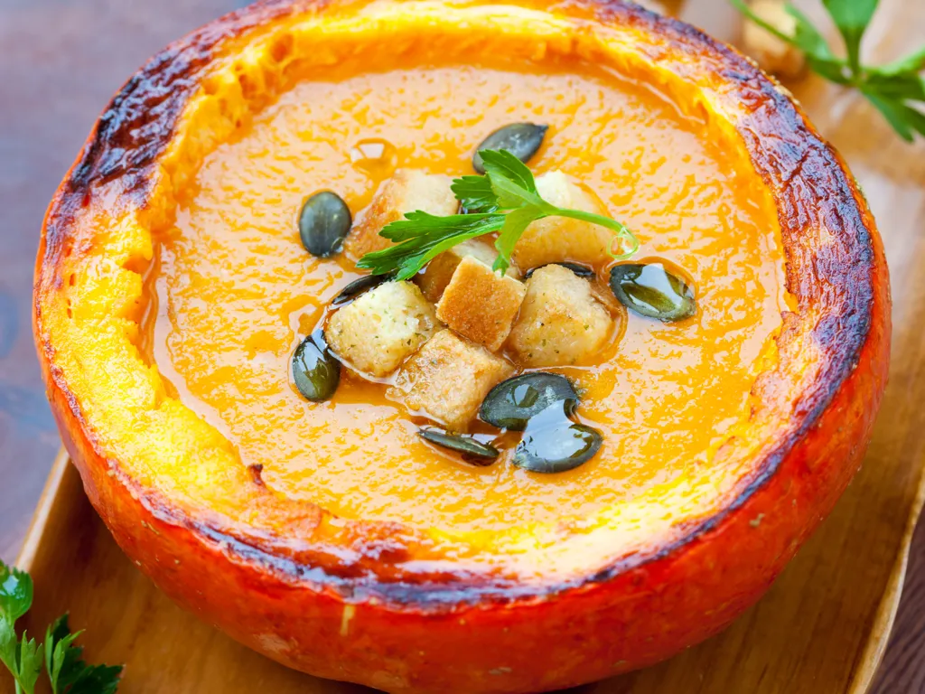 soupe au potiron aux oignons
