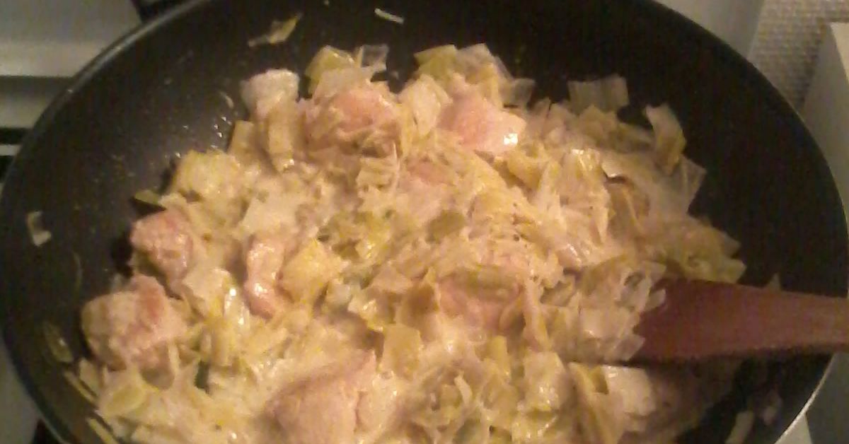 Fondue de poulet aux poireaux et vin blanc recette de Fondue de