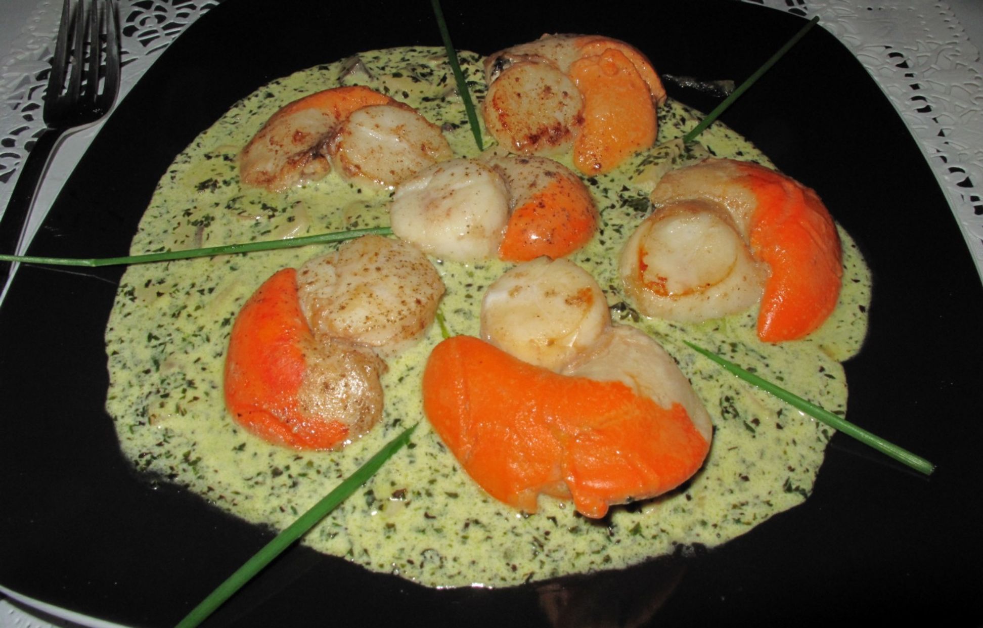 Coquilles SaintJacques cressonnière Recette de Coquilles Saint