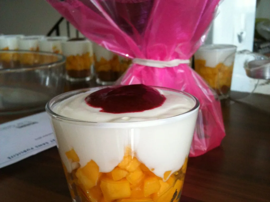 verrine mangue framboise spéculoos