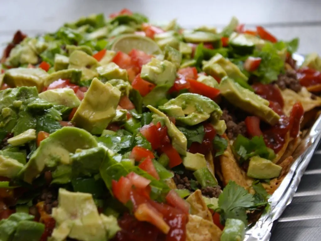 salade verte aux nachos