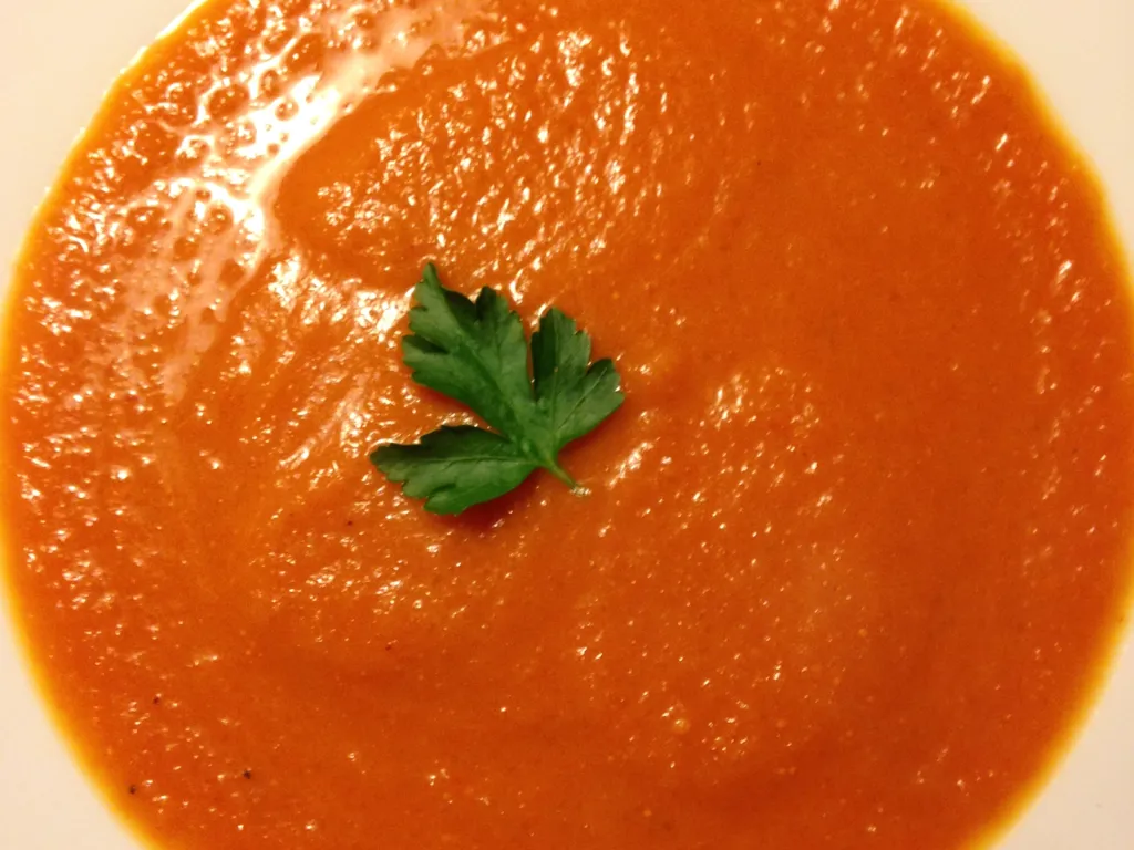 soupe de courge spaghetti et tomates