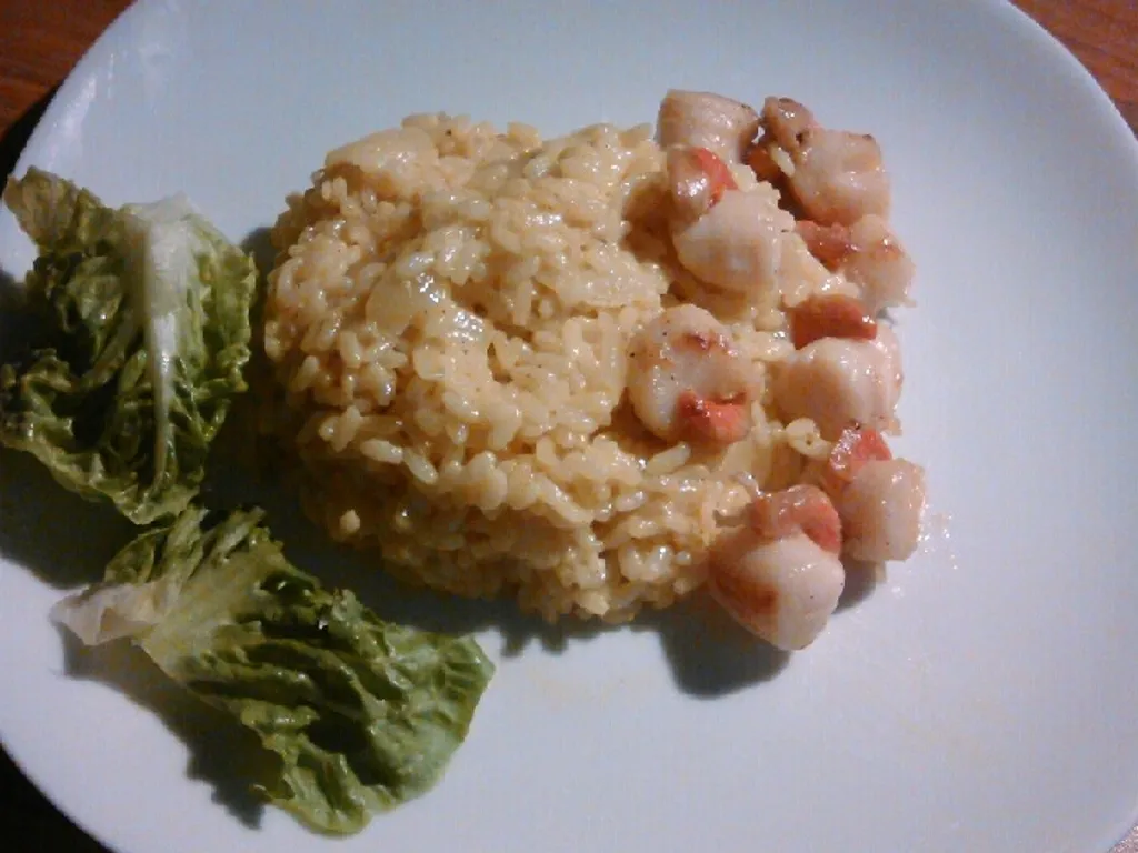 risotto safrané aux saint-jacques