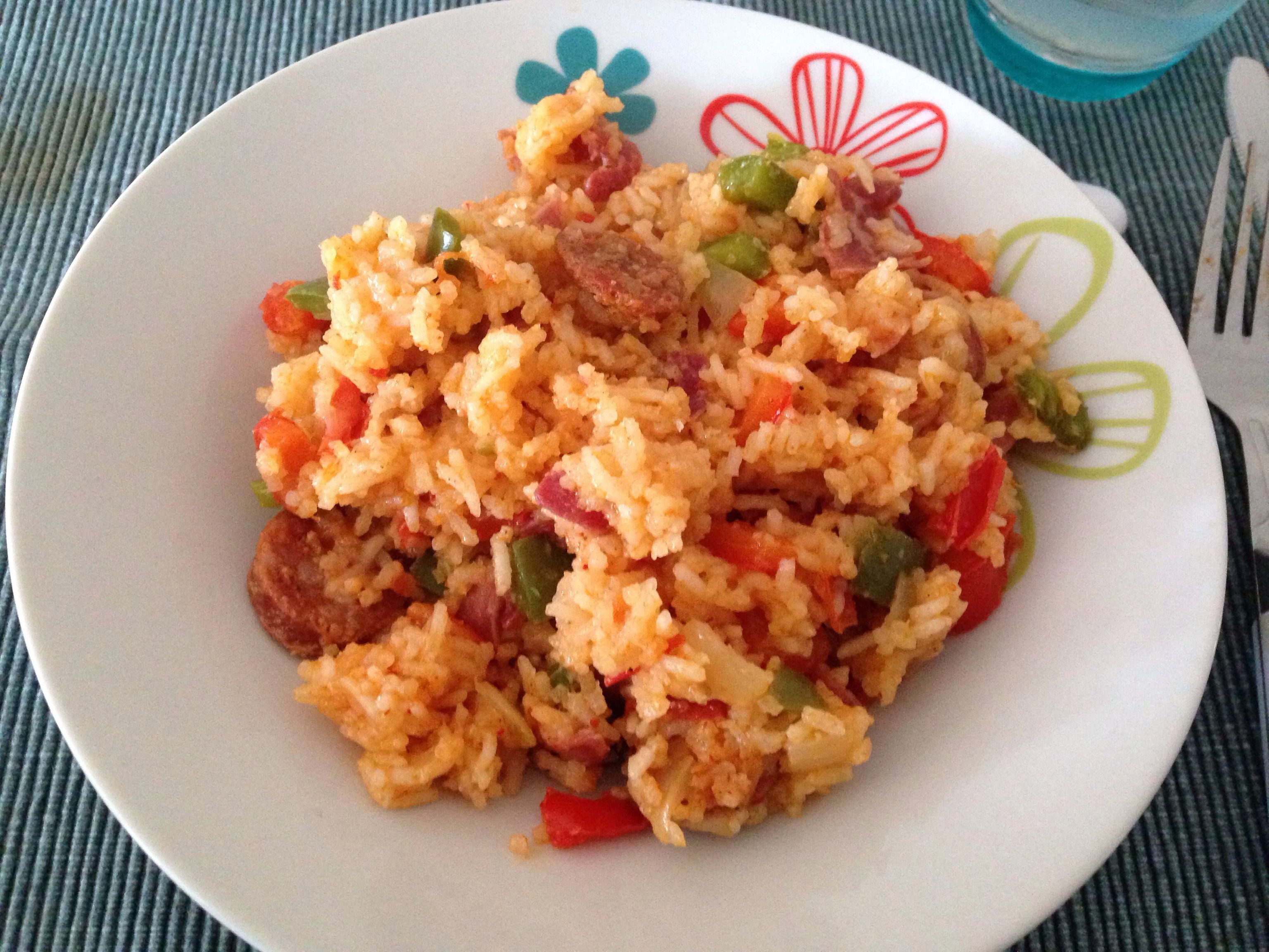 Jambalaya au poulet et au chorizo Recette de Jambalaya au poulet et au chorizo Marmiton