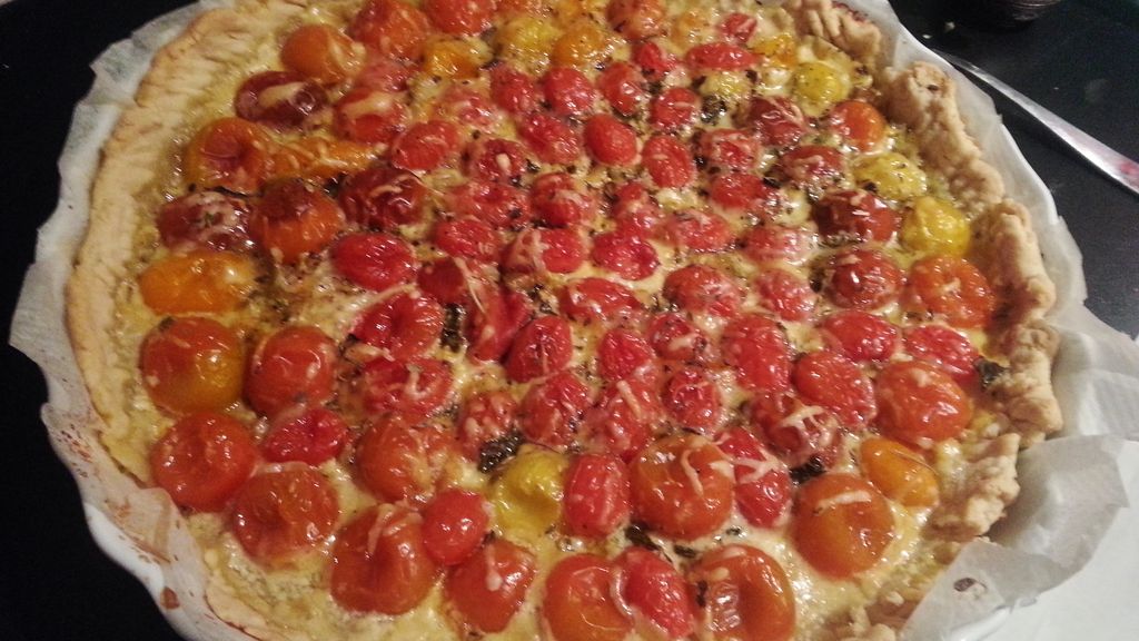 Tarte Aux Tomates Cerises Recette De Tarte Aux Tomates Cerises Marmiton