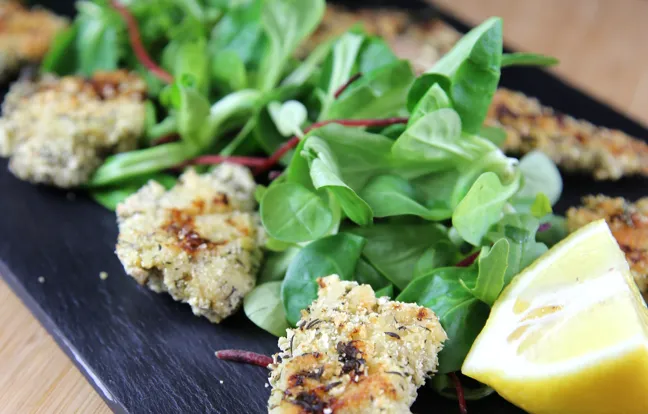 Poulet pané au yaourt et aux fines herbes