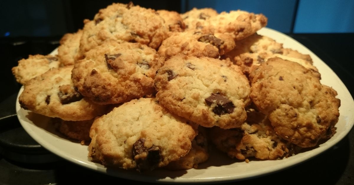 Cookies chocolat-noix de coco : recette de Cookies chocolat-noix de coco