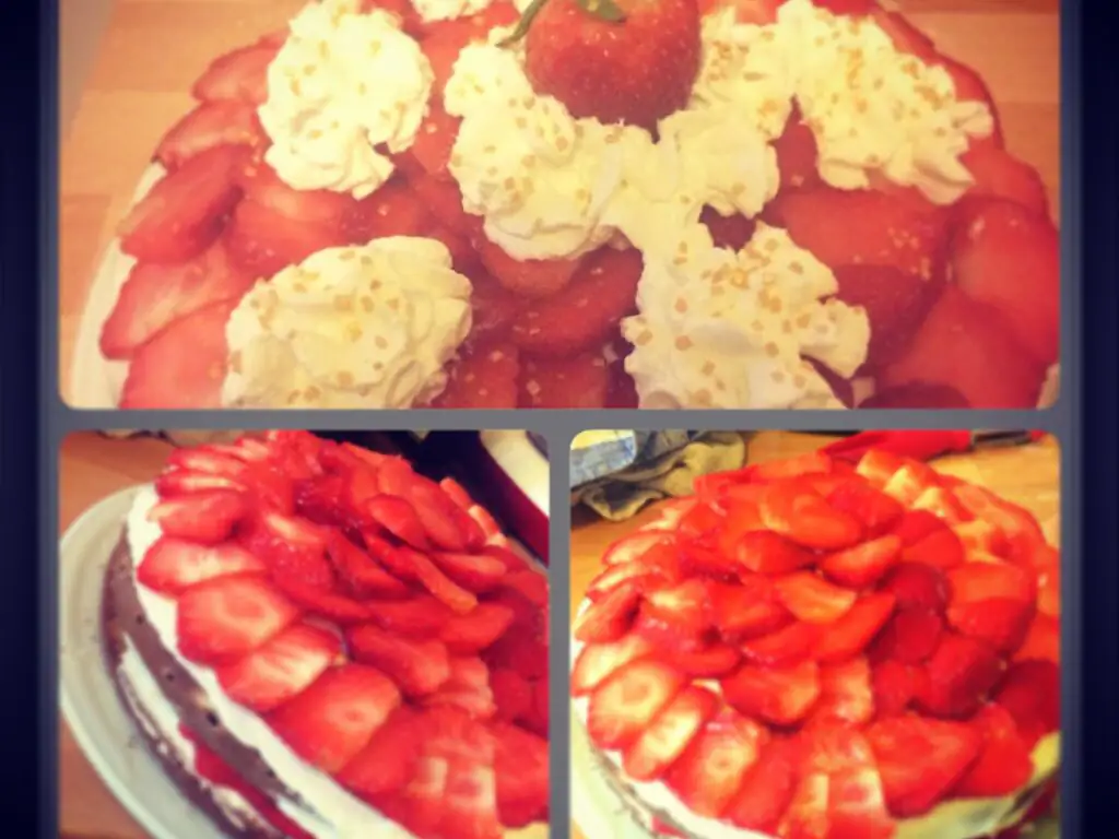 gâteau à la fraise et au mascarpone
