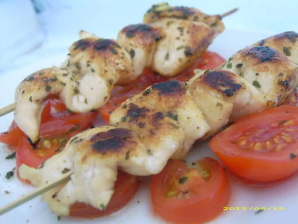 brochettes tomates cerises poulet