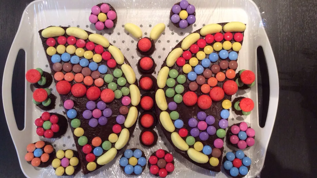 Gâteau anniversaire 1 an de bébé : recette gâteau papillon - Cubes