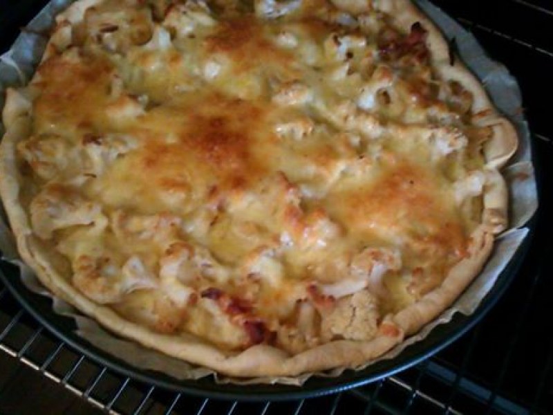 Quiche Chou Fleur Lardons Oignons Recette De Quiche Chou Fleur