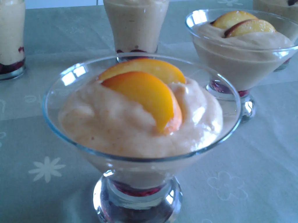 mousse d'abricot à la framboise