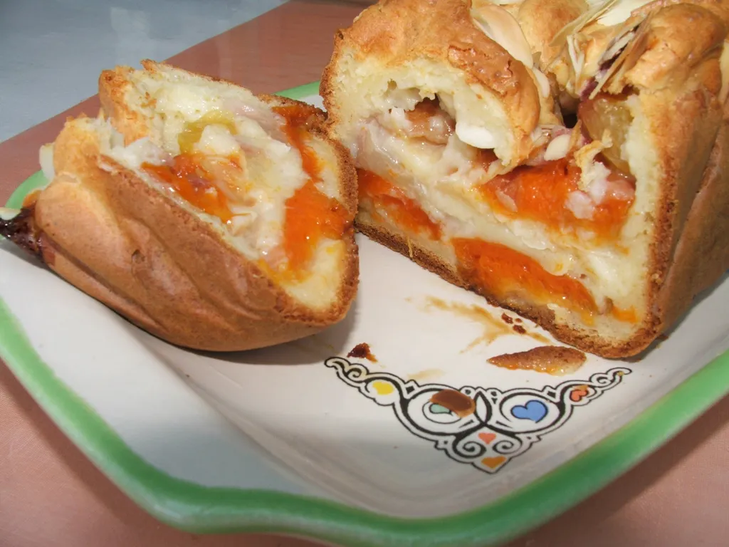 gateau pêches et abricots