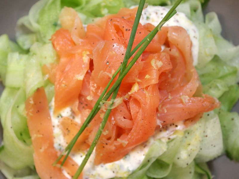 Tagliatelles De Concombre Au Saumon Fumé Recette De