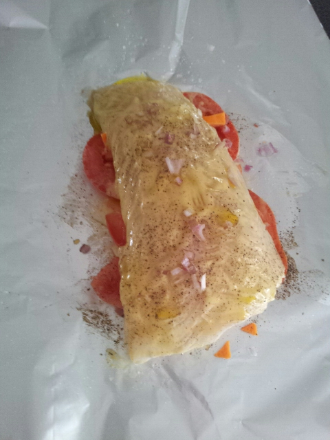 Dos de cabillaud en papillote