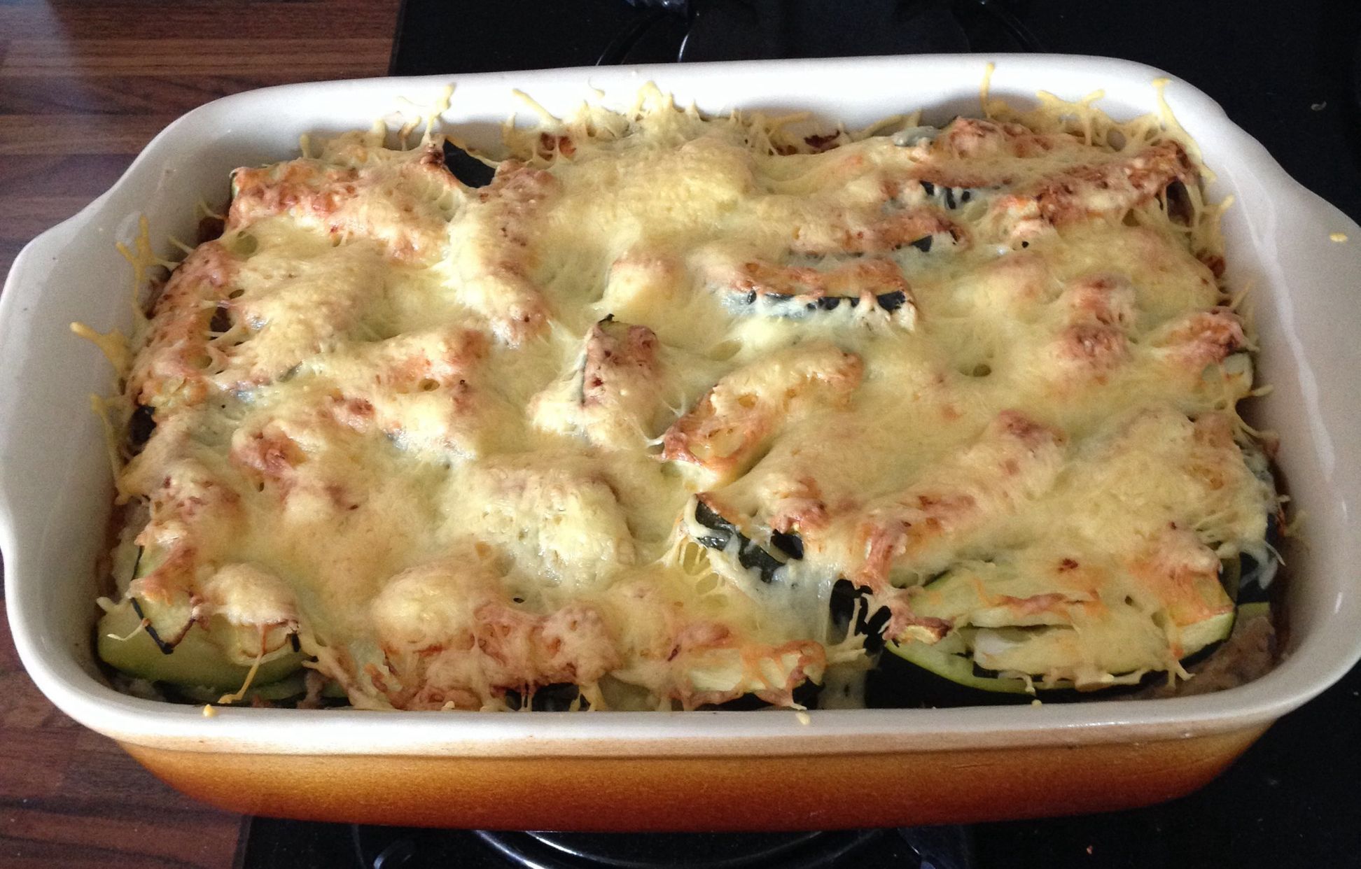 Gratin de courgette au riz et au thon Recette de Gratin de courgette