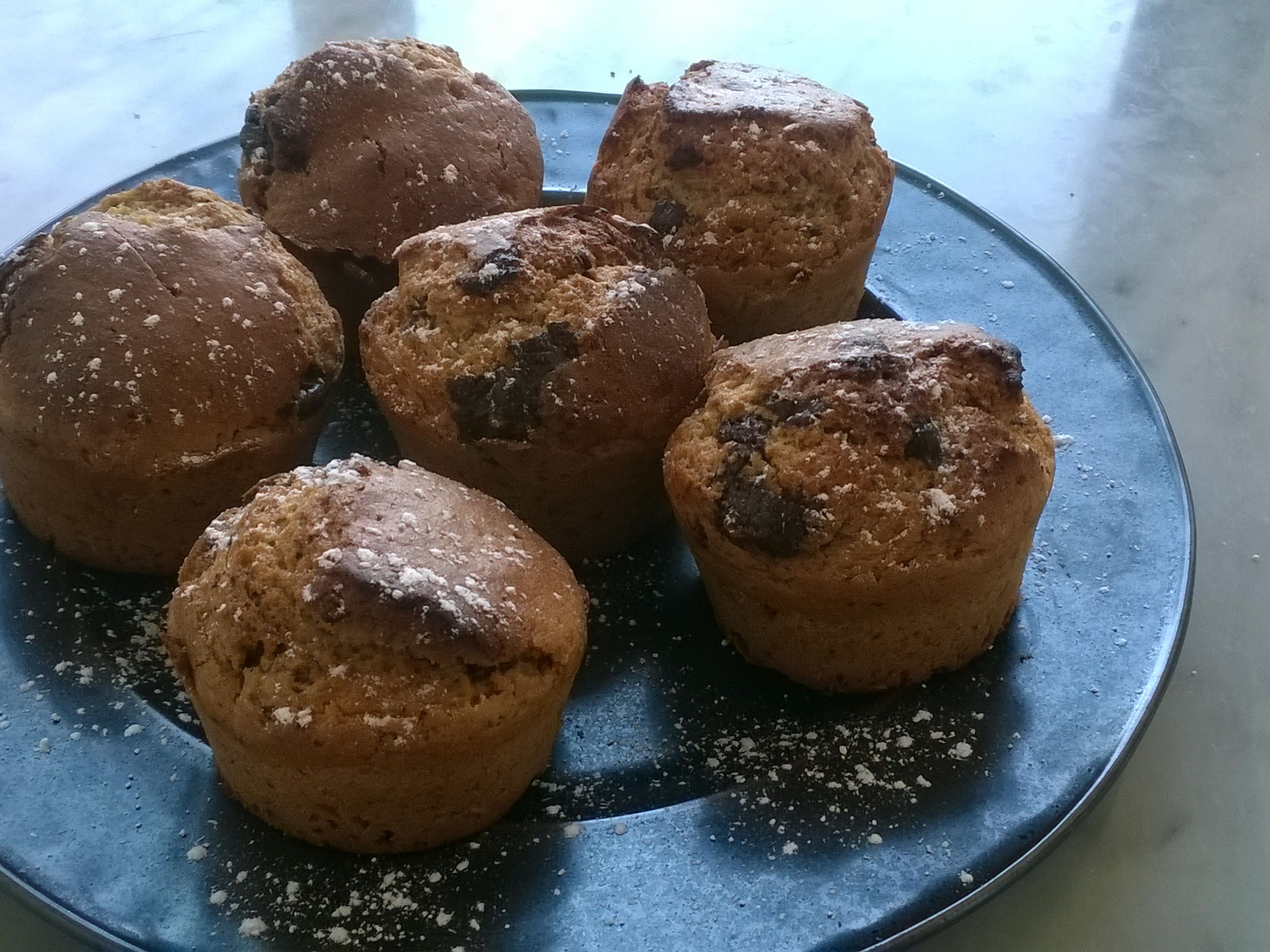 Muffins á la Noix de coco avec pépites de chocolat Recette de Muffins