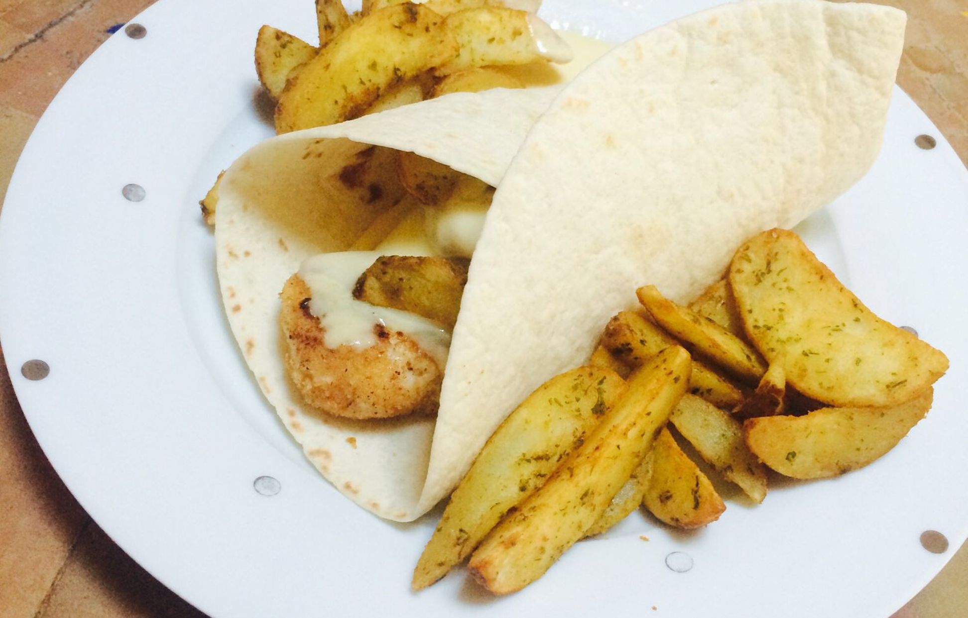 Wraps au poulet pané Recette de Wraps au poulet pané Marmiton