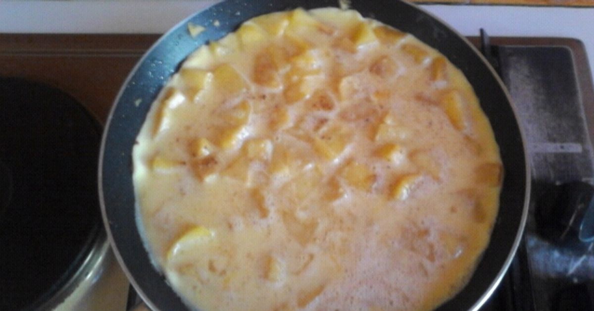 Omelette sucrée aux pommes : recette de Omelette sucrée aux pommes