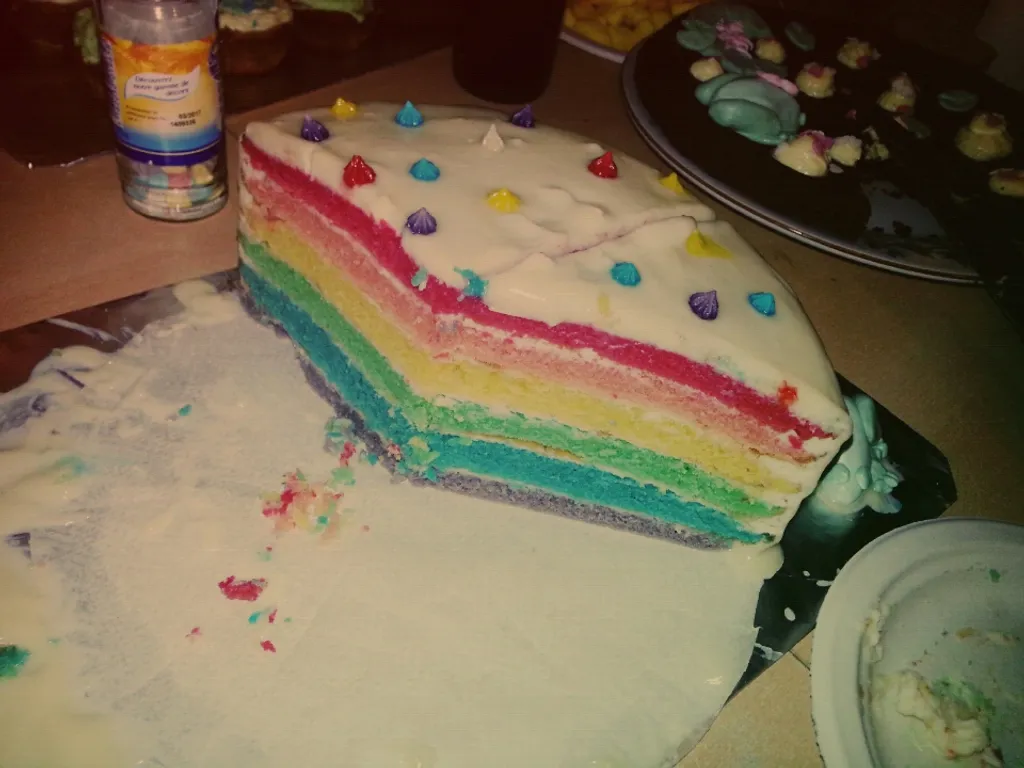 Rainbow Cake Recette De Rainbow Cake