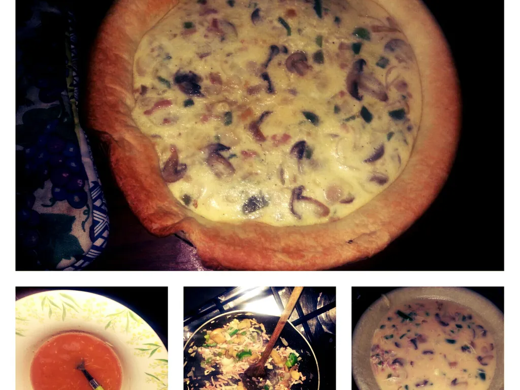 quiche lardons champignons