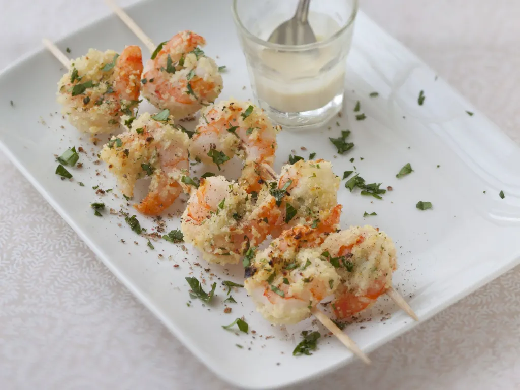 brochettes de gambas au grill