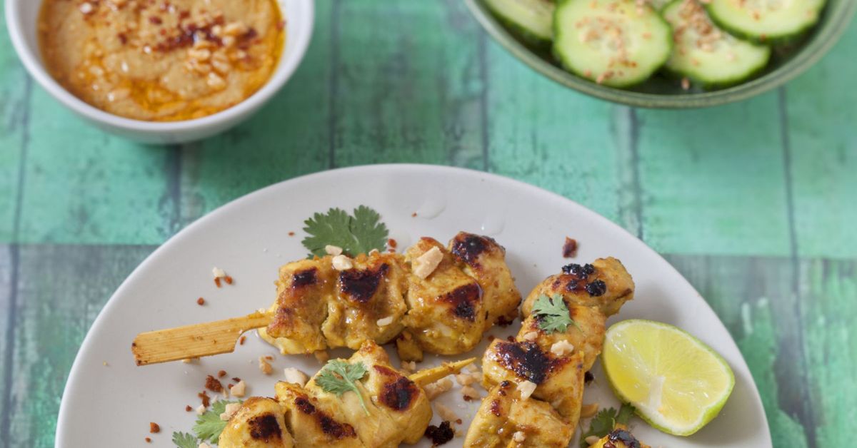 Brochette de poulet sauce satay recette de Brochette de poulet sauce satay
