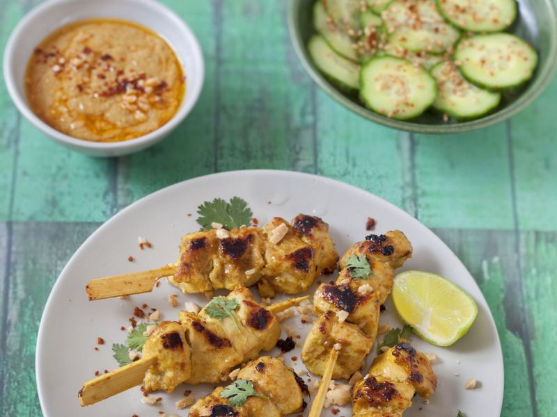 Brochette De Poulet Sauce Satay Recette De Brochette De Poulet