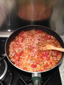 Riz à La Chair à Saucisse Et Tomates