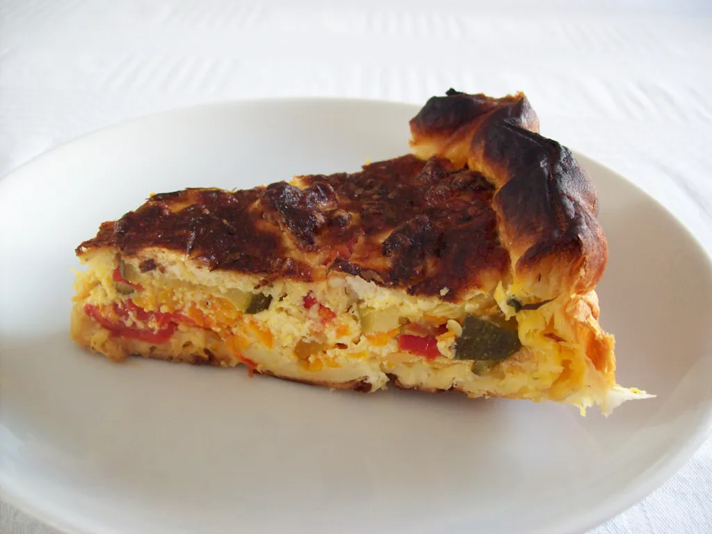 tarte multicolore aux légumes