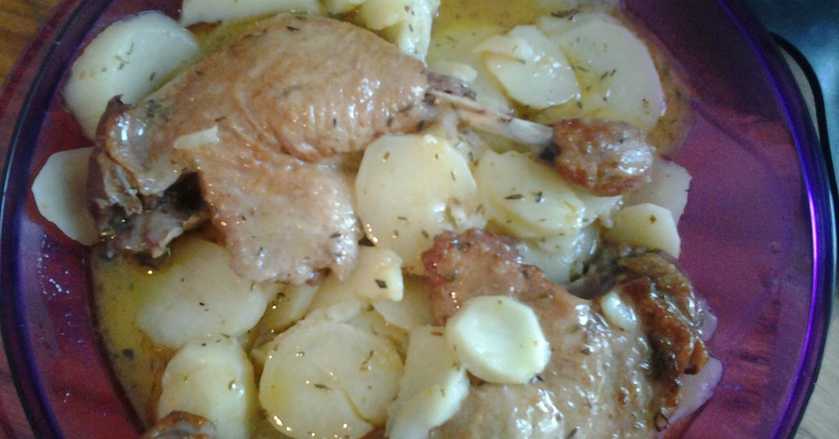 Cuisse de canard confite au vin blanc : recette de Cuisse de canard