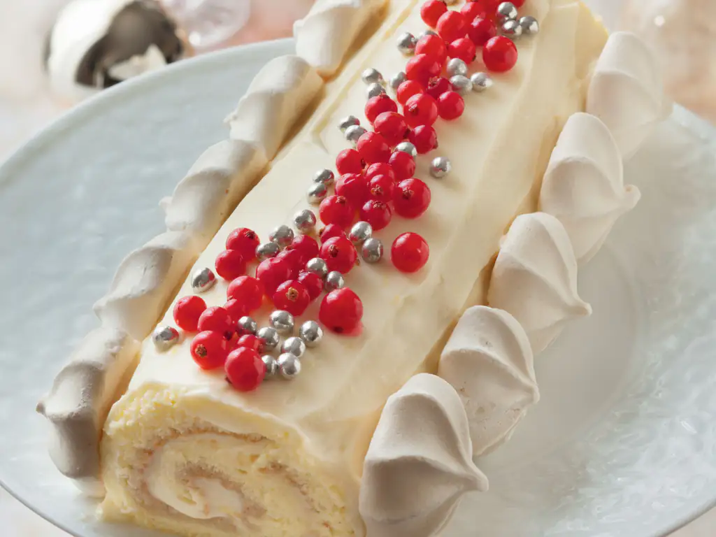 bûche au mascarpone et lemon curd, parfumée earl grey