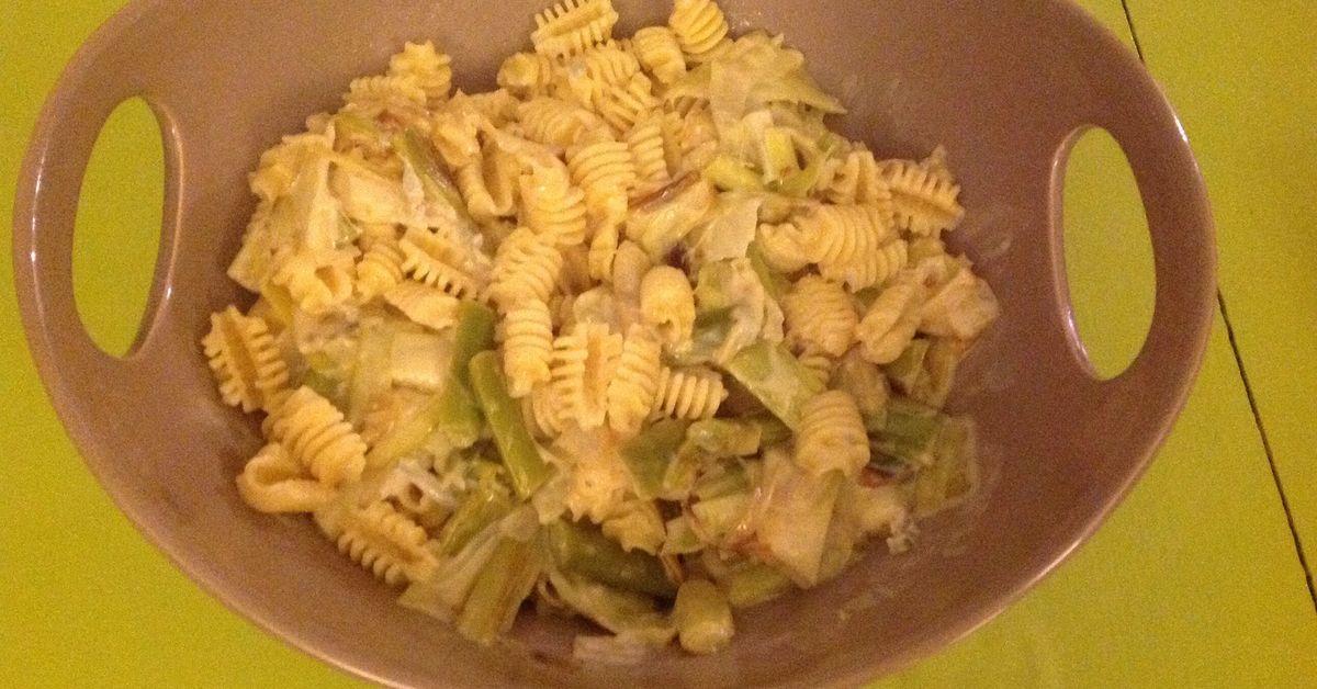 pâtes à la fondue de poireaux et recette de pâtes à la