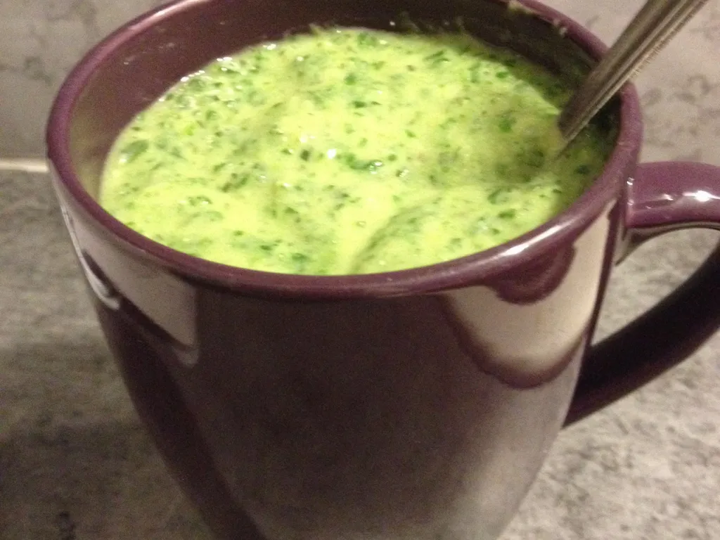 soupe courgette épinards au chèvre