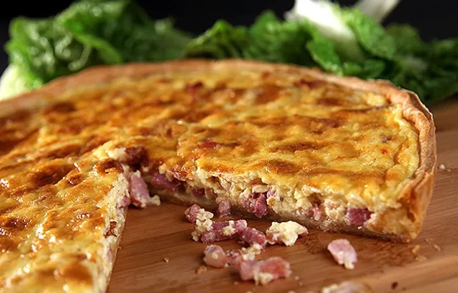 Quiche aux oignons et aux lardons crème soja