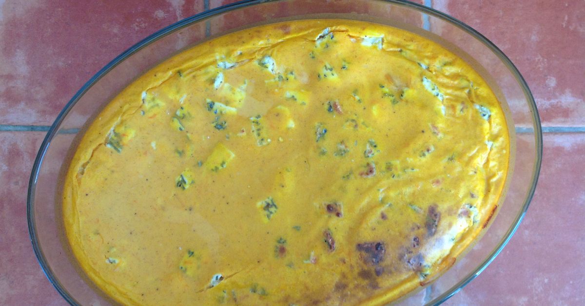 Tarte sans pâte citrouille et bleu au microondes recette de Tarte sans pâte citrouille et