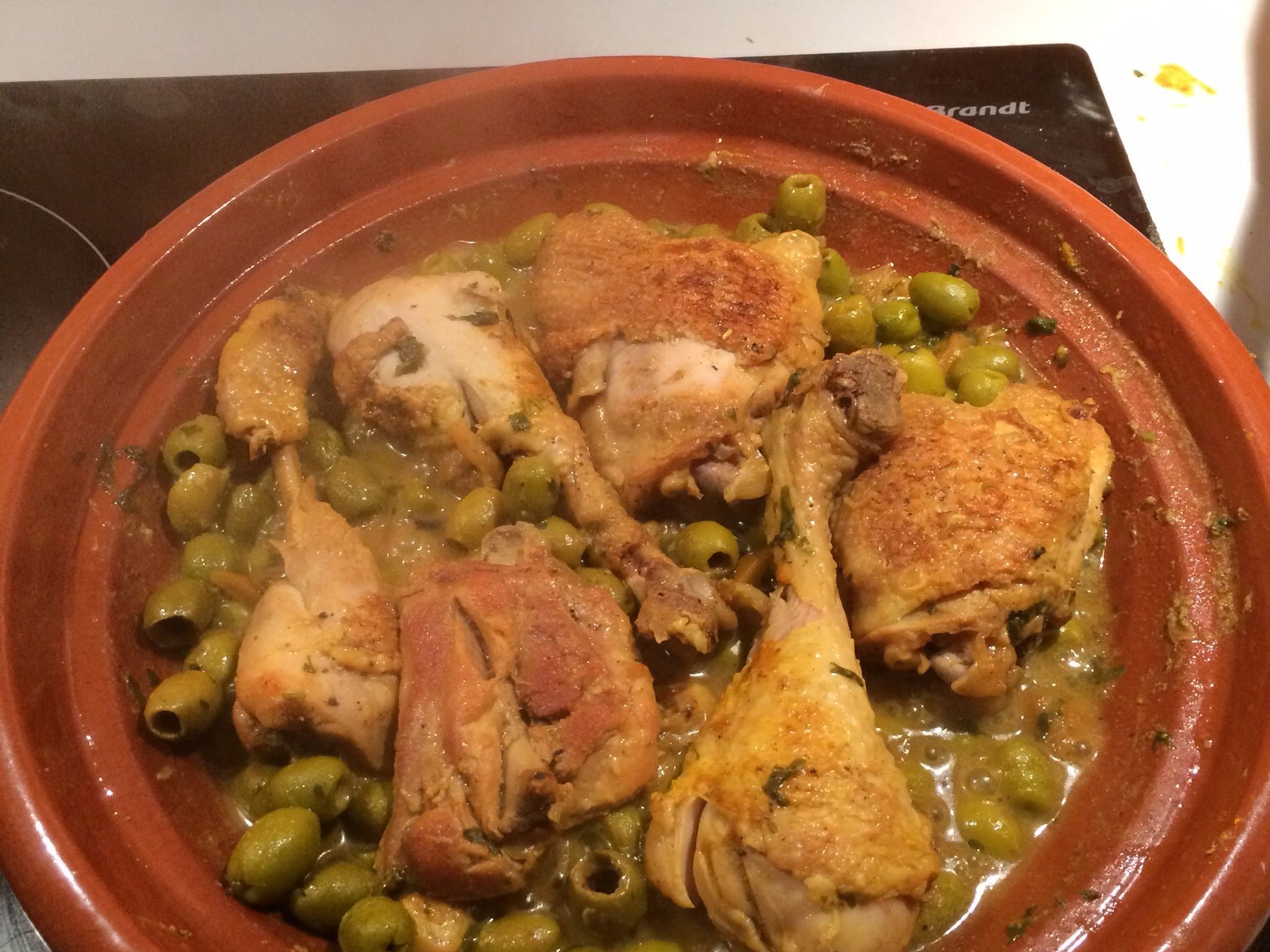 Tajine de poulet au citron confit (façon marrakech) : Recette de Tajine