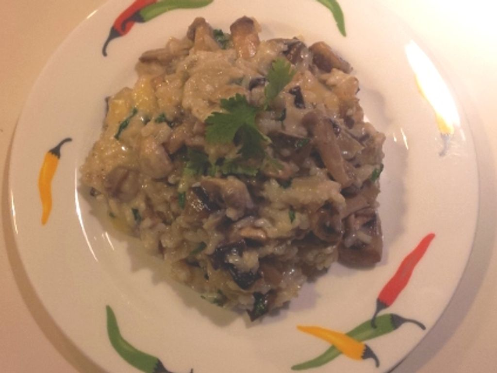 Risotto aux aubergines et aux champignons Recette de Risotto aux