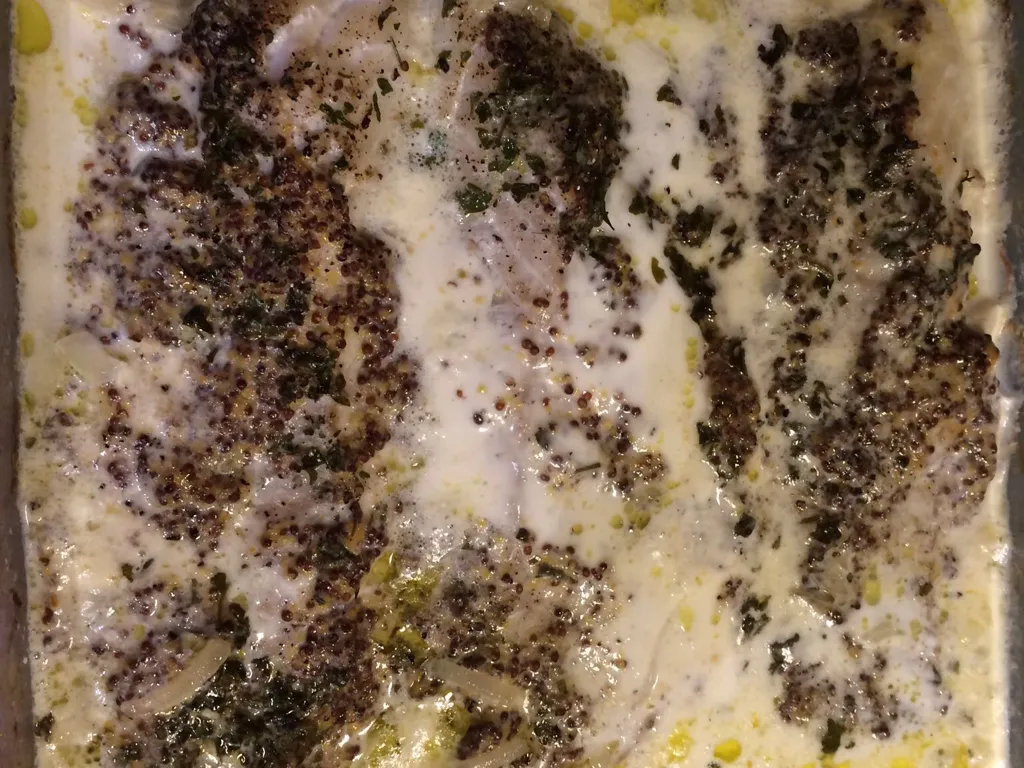 filet de cabillaud à la moutarde à l'ancienne