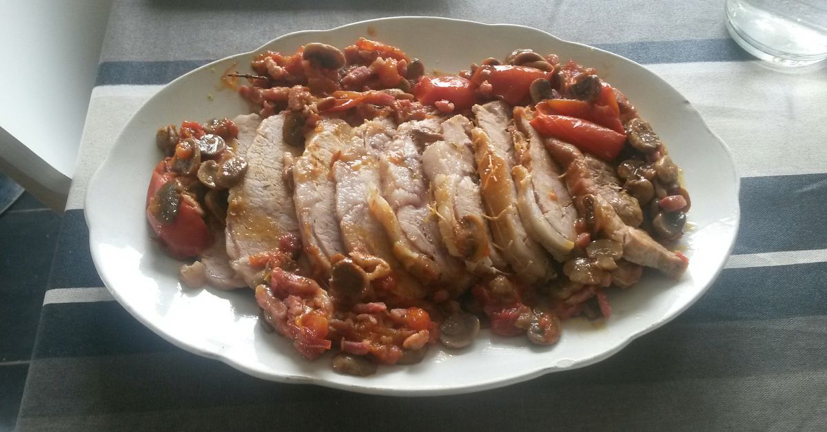 Rôti de porc aux champignons : recette de Rôti de porc aux champignons
