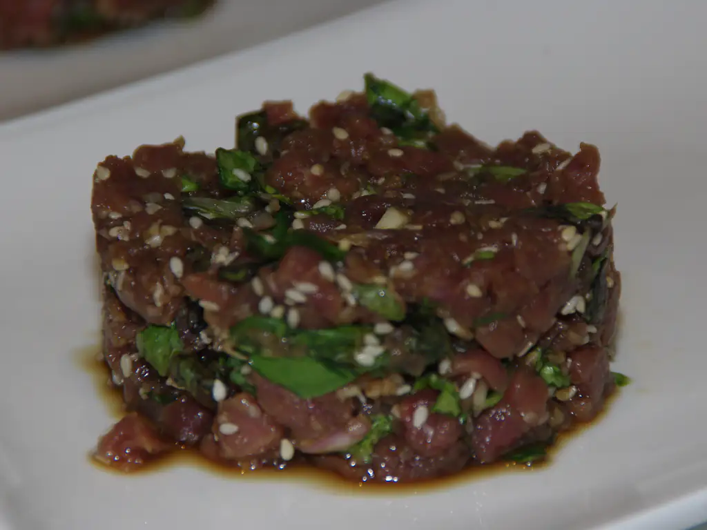 tartare de boeuf aux saveurs asiatiques
