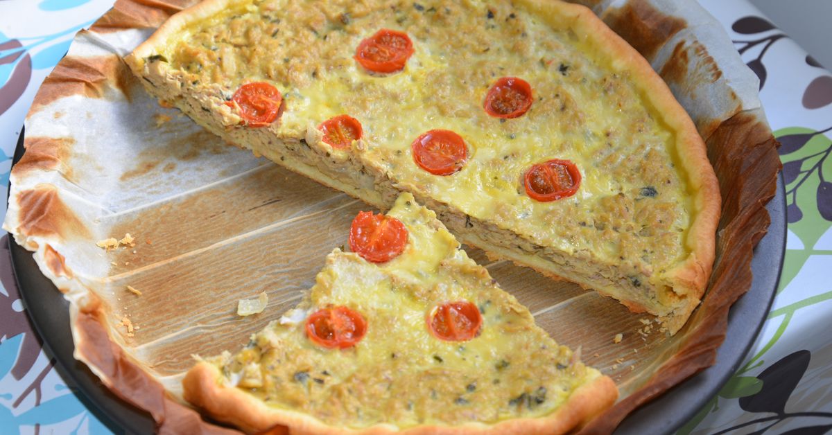 Quiche au thon et lait de coco recette de Quiche au thon et lait de coco