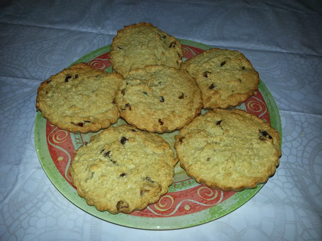 biscuits à la banane et aux dattes - sans gluten, sans lactose