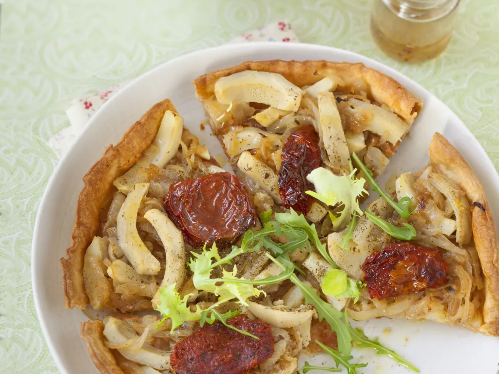 tarte rapide aux artichauts et tomates séchées
