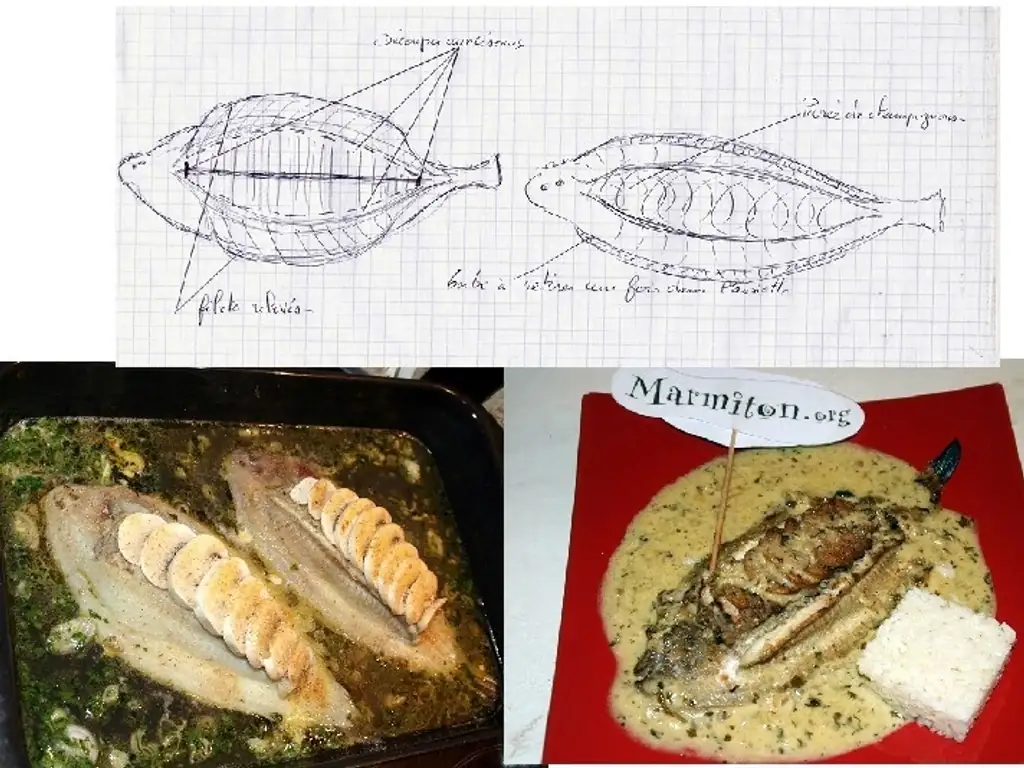 sole fourrée aux champignons