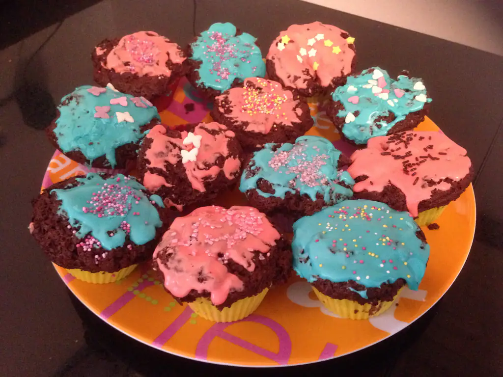 muffin coeur fondant avec glaçage