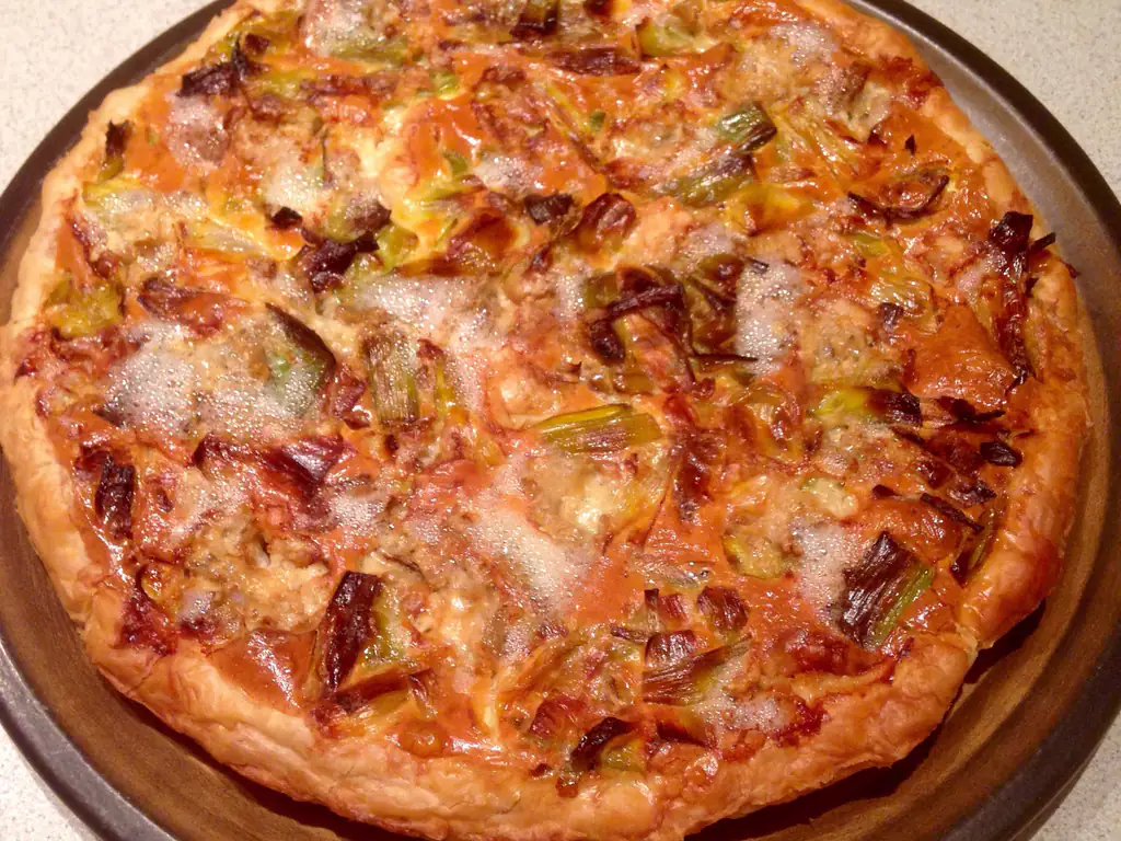 quiche roquefort et poireaux